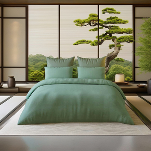 ชุดผ้าปูที่นอนสีเขียวหยกสไตล์โมเดิร์นมินิมอล – คอลเลกชันเครื่องนอนผ้าฝ้ายพรีเมียม เนื้อนุ่มและระบายอากาศได้ดี - Product Image 3