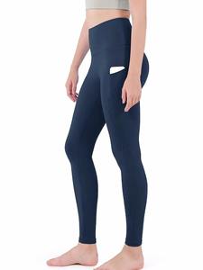 Leggings Deportivos de Cintura Alta para Mujer, con Bolsillos, Diseño Sólido, para Yoga y Ejercicio - Product Image 3