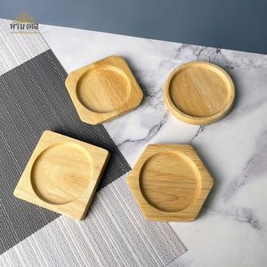 Wooden Durable Handmade Classic Round <b>Kitchen</b> Coasters-Non-Folding <b>Rack</b> for Bar Use - Product Image 5