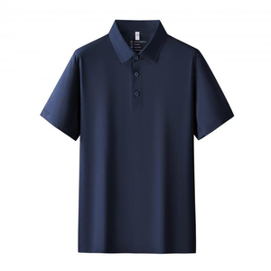 Custom Nylon Spandex <b>Polo</b> <b>Shirt</b> Seamless Knitted Short Sleeve <b>Men</b> <b>Polo</b> Tee Solid Casual Golf Tennis Riding - Product Image 4