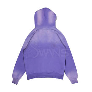 เสื้อฮู้ดดี้ดีไซน์พิเศษคุณภาพสูงสำหรับฤดูหนาว สีซีดแบบซันเฟด พร้อมโลโก้สั่งทำได้ ไซส์พลัส สวมใส่สบายๆ สำหรับขายออนไลน์ - Product Image 2