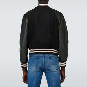 Blousons universitaires High Street sur mesure en tissu de laine de haute qualité, couleur unie, nouveau design, respirants pour l'hiver, avec logo frontal 2026 - Product Image 5