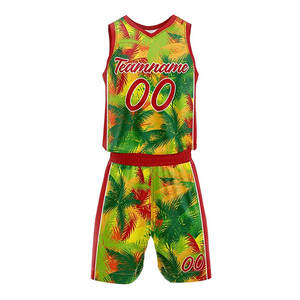Full Sublimation Print Basketball Uniform Unisex Sleeveless V-Neck Quick Dry Polyester Summer Teamwear Number Logo Basketball - Product Image 1