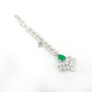 Avenley Brass CZ Designer Maangtika for Casual Style - Product Image 4