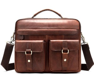 Premium Quality Leather Messenger Bag for Men <b>Laptop</b> Office Work Business Travel Shoulder Satchel Available for Sale - Product Image 2