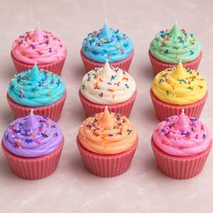 Handmade Cupcake <b>Candle</b> <b>Set</b> Decorative Dessert <b>Candle</b> Luxury Scented Soy Wax Cupcake <b>Candle</b> Birthday <b>Gift</b> Home Decor - Product Image 2