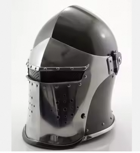 Casque de Chevalier Médiéval Vintage Taille Réelle CHk – Décoration Maison Fête des Pères, Halloween, Noël, Nouvel An – Construction Métallique Faite à la Main - Product Image 2