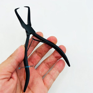 Wholesale Best-Selling Black Matte Surgical Grade Stainless Steel Reusable Professional <b>Micro</b> Beads Opener Hair <b>Extension</b> Tool - Product Image 1