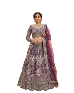 Lanzamiento del Lehenga con Lentejuelas de 4 Metros, Calidad Excepcional con Capas de Can-Can y Lona, una Fusión Perfecta - Product Image 1