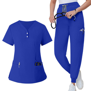 Wholesale Knitted Fabric Nurse <b>Scrub</b> Uniform Best Selling Spandex Polyester Breathable Women Medical <b>Scrubs</b> <b>Sets</b> by Pakistan - Product Image 3