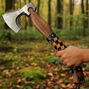 Hachas de Acero con Alto Contenido de Carbono y Mango de Madera Multiusos, Precio de Fábrica, Diseño Vikingo Personalizado, Alta Calidad, Diseño Más Popular, Venta al Por Mayor - Product Image 3
