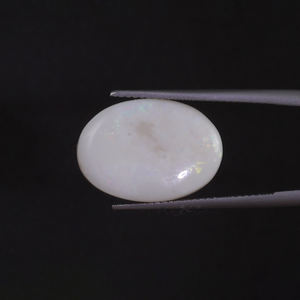 Opale naturelle blanche en vrac, 10,42 carats, taille ovale 18,5x13 MM, certifiée IGI, taillée et polie à la main, pour la fabrication de bijoux légers - Product Image 1