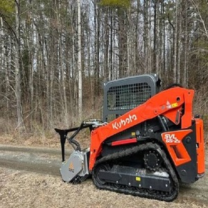 Durable Kubota Skid Steer With Forestry Mulcher For Heavy <b>Brush</b> Processing And <b>Vegetation</b> Reduction For Construction Sites - Product Image 3