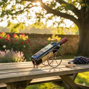 Porte-bouteilles à vin en métal élégant pour table à manger et décoration de bar d'hôtel – Ajoute un style luxueux aux comptoirs de bar d'hôtel - Product Image 1