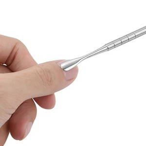 BAfa Nuevo Empujador de Cutículas Cuadrado de Acero Inoxidable de Doble Punta Reutilizable, Herramienta Espátula para Manicura y Remover Uñas BSI-NP-8951 - Product Image 4