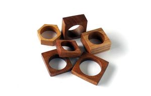 Anillos de Servilleta de Madera de Diseño de Lujo con Forma de Porta Servilletas para Hoteles y Restaurantes, para Exhibición - Product Image 4