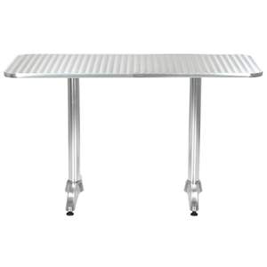 Juego de Comedor de 5 Piezas de Aluminio Plateado, Muebles de Jardín Apilables - Product Image 6