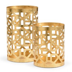 Handcrafted Metal Cylinder <b>Candle</b> Holder With Geometric Cutouts Heat Resistant Home Decoration - Product Image 6