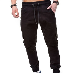 Pantalons de jogging personnalisés unisexes, printemps-hiver, respirants, couleur unie, coton, décontractés, fitness - Product Image 5