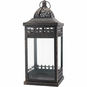 Wholesale Moroccan Style <b>Metal</b> <b>Candle</b> Lantern Vintage <b>Black</b> Iron Decorative Hanging Lantern <b>Candle</b> <b>Holder</b> For Wedding Centertop - Product Image 3