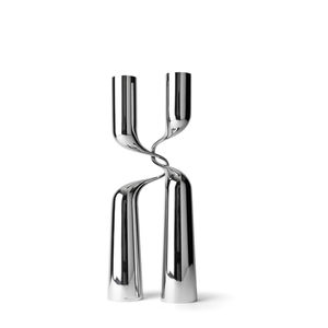 Porte-bougie en métal laiton moderne, finition dorée et design minimaliste, centre de table élégant et parfait pour les mariages et les fêtes - Product Image 3