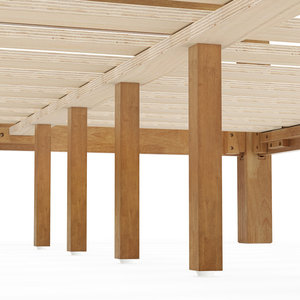 Precio Directo de Fábrica: Estructura de Cama de Madera de Caucho |   MOQ bajo |   Alta Durabilidad - Product Image 3
