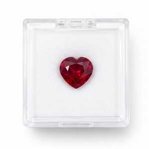 Rubis rouge naturel taille cœur à facettes 20 carats certifié par un tiers, pierre de rubis en vrac pour la fabrication de bijoux, vente en gros de bijoux - Product Image 4