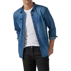 Camisa de Mezclilla de Manga Larga para Hombre, Elegante, Tejido Resistente, Ropa Casual, Perfecta para el Guardarropa Diario - Product Image 4