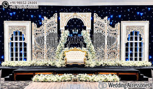 <b>Wedding</b> Stage Peacock Panel, Latest <b>Wedding</b> Fiber Peacock Panel, Stylish Look <b>Wedding</b> Stage <b>Frames</b> Australia Event Decor - Product Image 5