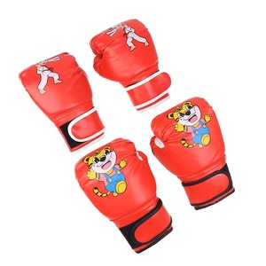 Gants de boxe en cuir pour enfants avec fermeture, évacuation de l'humidité, pour la boxe, le taekwondo, l'entraînement physique - Emballage personnalisable - Product Image 4