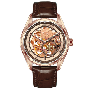 นาฬิกาข้อมือผู้ชาย รุ่น Round Alexander Ferros 9262R-08 สายสแตนเลส ตัวเรือนสแตนเลส หน้าปัดแซฟไฟร์ กันน้ำ ระบบจักรกล ออโตเมติก แฟชั่น อนาล็อก - Product Image 1