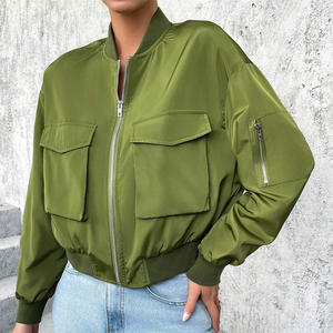 Blouson Bomber Femme Confortable Personnalisable Broderie Camouflage Style Décontracté Imperméable Respirant Fermeture Éclair Vêtement d'extérieur - Product Image 4