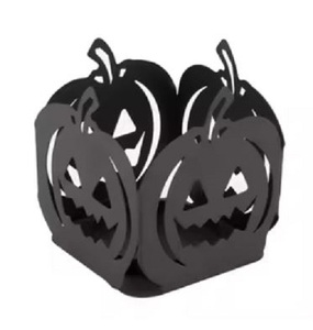 Halloween Metal Silhouette <b>Light</b> Block – Spooky Jack-O'-<b>Lantern</b> Table Accent perfect blend of eerie charm and modern style - Product Image 4