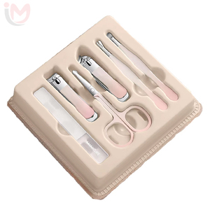 2026 Girl Gift Stainless Steel Manicure Set for Women with 5 in 1 <b>Nail</b> Clippers 6pcs Scissors Tools in Box - Product Image 1