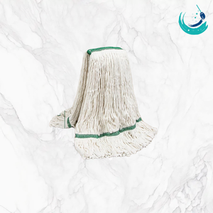 KSR Premium White Quick <b>Dry</b> Cotton <b>Mop</b> High Quality Reusable Design Efficient 4 Side Wringing System Durable 2" Green Band - Product Image 3