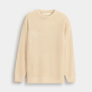 Pull en tricot rayé pour femme, col rond, manches longues, décontracté, coupe ample, doux, tendance, vente en gros de vêtements pour femmes - Product Image 1
