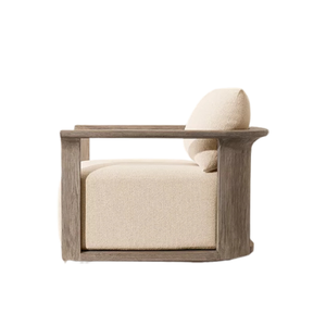 Sillón de Exterior Moderno y Lujoso de Teca Sólida con Asiento Profundo, Resistente a la Intemperie, para Patio, Jardín, Resort, Villa, Hotel, Muebles Comerciales - Product Image 3