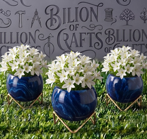 Pot de fleurs en bois personnalisé en gros avec support en métal doré, style moderne du milieu du siècle, écologique, pour intérieur/extérieur, pour salon - Product Image 5