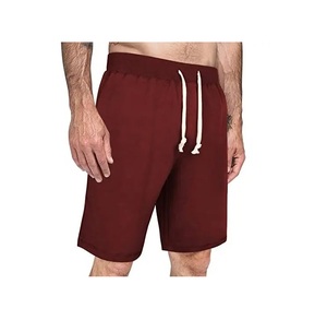 Shorts de sport décontractés en molleton pour hommes, tissu doux, athlétiques, pour la gym, entraînement, avec cordon de serrage, écologiques - Product Image 1