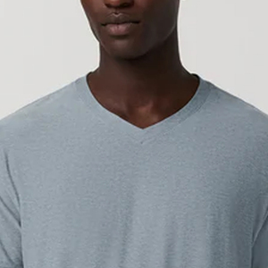 Conception de logo personnalisé, T-shirt pour homme de haute qualité, col en V, impression de logo personnalisé / couleur unie à prix avantageux pour l'été 2026 - Product Image 2