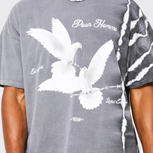 T-shirt à col rond pour homme en coton 100% de haute qualité, impression puff personnalisée, streetwear, t-shirt imprimé personnalisé - Product Image 6