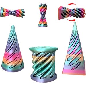 3 Paquetes de Fidget Spinners Imposibles en Forma de Cono y Espiral, Divertidos Spinners de Pirámide Imposible para Aliviar el Estrés - Product Image 1