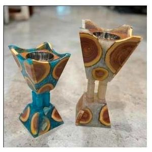 Quemador de incienso artesanal de madera y resina epoxi, venta al por mayor para uso religioso, proveedor de quemadores de incienso. - Product Image 4