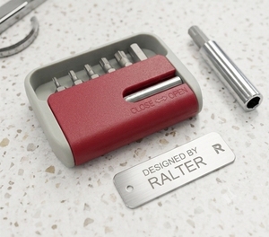 RALTER Hex Bit Screwdriver <b>Set</b> 7pcs Interchangeable Bits Red Plastic Handle Compact Storage Case - Product Image 1
