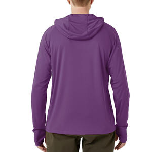 Camisetas de Pesca de Alto Rendimiento, Tela de Poliéster y Spandex, Estilo Urbano, Color Sólido, Sudadera con Capucha para Hombre - Product Image 2