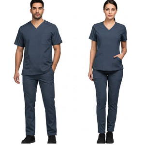 Uniformes de poliéster de alta calidad unisex, conjunto de ropa hospitalaria de moda para enfermeras, pacientes para consultorio médico - Product Image 3
