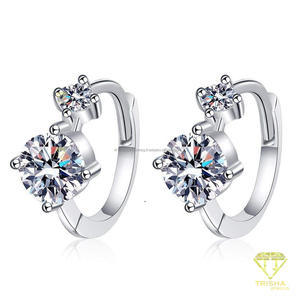 Pendientes de Aro con Diamantes de Moissanita de Alta Calidad, Joyería de Lujo para Mujer - Product Image 3