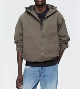 Chaqueta Acolchada con Capucha para Hombre, Negra, Cortavientos, con Cierre, Informal, para Otoño, de Poliéster, Color Sólido, para Deportes al Aire Libre, Corte Regular - Product Image 6