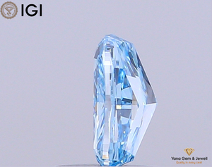 Diamant de laboratoire CVD de couleur bleu vif fantaisie, clarté VS2, taille coussin, 1,00 carat, certifié IGI pour la collection solitaire de luxe - Product Image 5