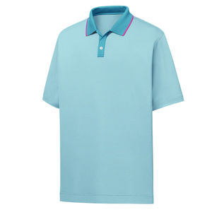 Chemise à manches courtes bleu marine pour homme avec imprimé ours de dessin animé orange, style décontracté, coupe régulière, tricotée, séchage rapide - Product Image 5